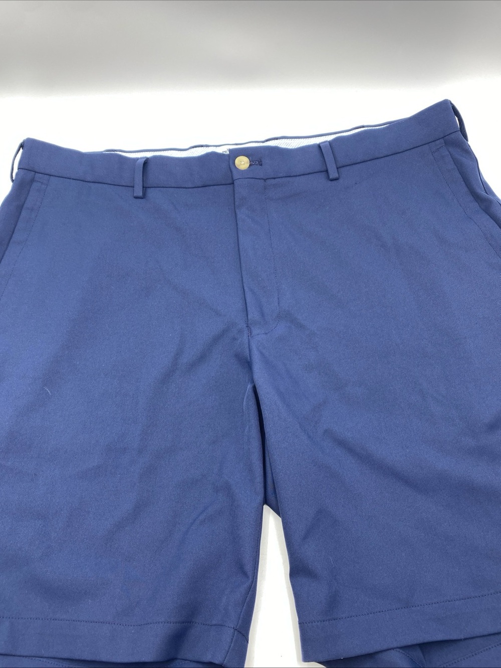 Peter Millar Chino Shorts Casual Dress Men's 36 Blue Moisture Wicking Golf